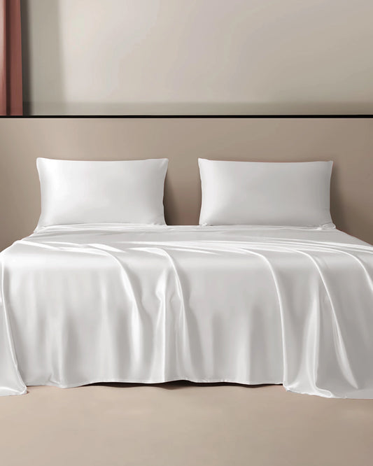 25 Momme 3PCS Silk Flat Sheet Set Ivory