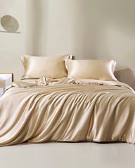 25 Momme Seamless Silk Duvet Cover Champagne
