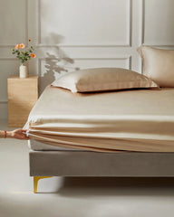 25 Momme Silk Fitted Sheet Champagne