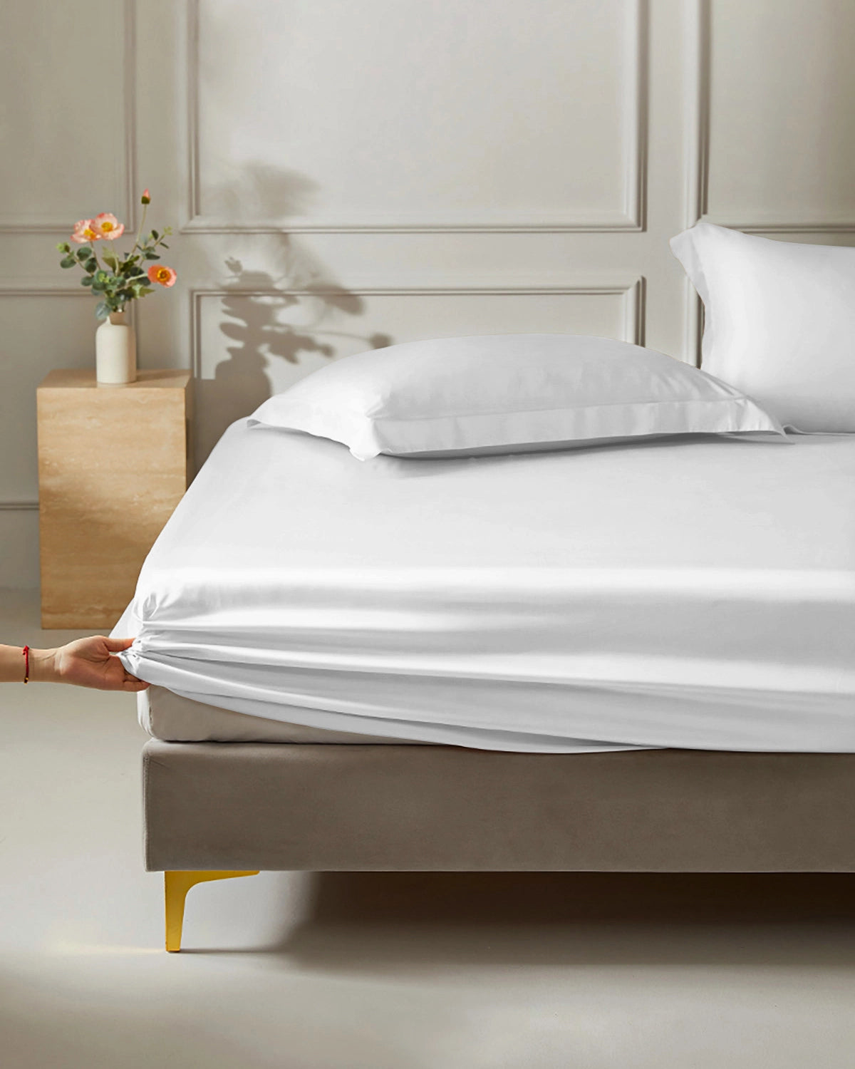 25 Momme Silk Fitted Sheet Ivory