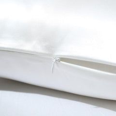 2PCS 19 Momme Silk Hidden Zipper Pillowcases Ivory