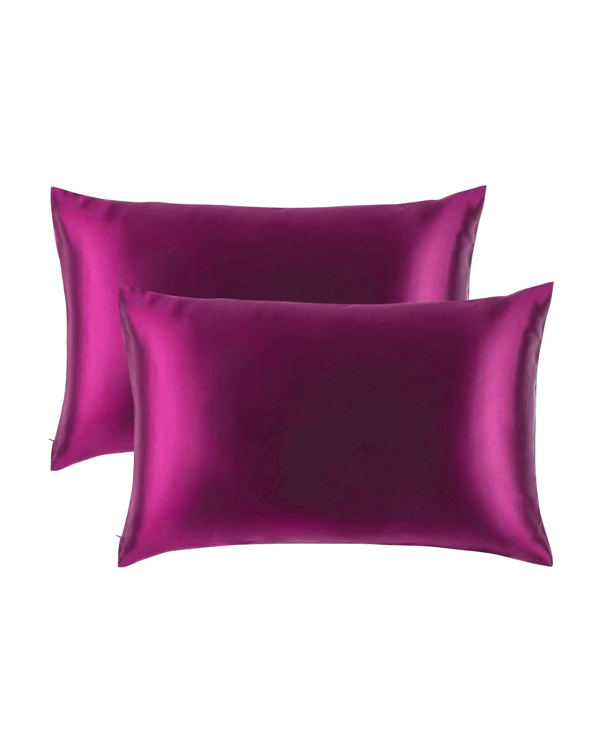 2PCS 19 Momme Silk Hidden Zipper Pillowcases Purple