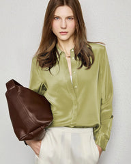 30 Momme Classic Concealed Silk Blouse