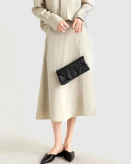 30 Momme Heavy Silk A-Line Midi Skirt