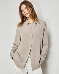 30 Momme Heavy Silk Button-Up Blouse