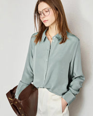 30 Momme Heavy Silk Button-Up Blouse