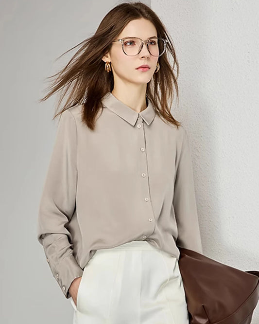 30 Momme Heavy Silk Button-Up Blouse