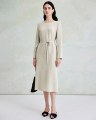 30 Momme Luxury Silk Long Sleeve Midi Dress