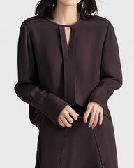 30 Momme Silk Blouse with Slit