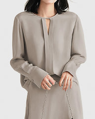 30 Momme Silk Blouse with Slit