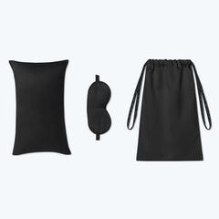 Cushion Eyemask and Storage Bag 3 Pcs Silk Travel Set