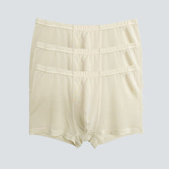 3 Pcs Skin-Friendly Men Boxer Panties Beige