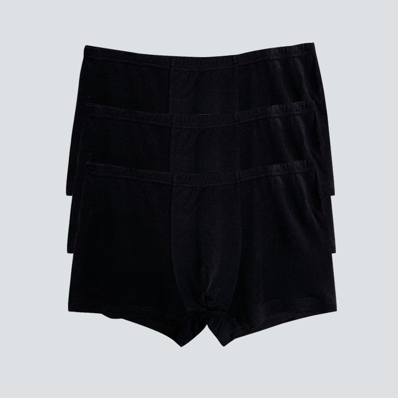 3 Pcs Skin-Friendly Men Boxer Panties Black