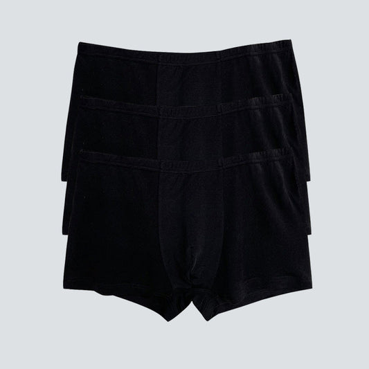3 Pcs Skin-Friendly Men Boxer Panties Black