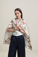 Pure Silk Little Girl Pattern Scarf