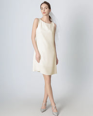 40 Momme A-line Silk Dress Cream