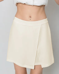40 Momme Mini Wrap Silk Skirts Cream