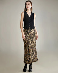 40 Momme Regular Fitted Silk Vest Black