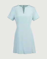 40 Momme Silk A Line Short Sleeve Dress