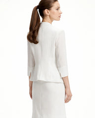 40 Momme Silk Blazer for Women 3/4 Sleeve
