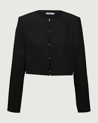40 Momme Silk Cropped Jacket