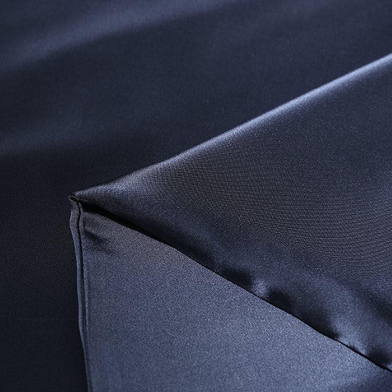 4PCS 19 Momme 100% Silk Pillowcase with Hidden Zipper Navy