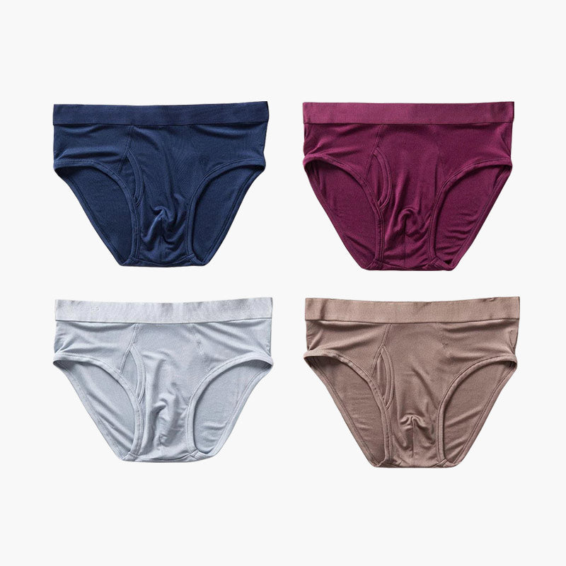 4Pcs Men's Silk Knitted Briefs