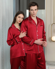 Long Silk Pajama Set For Couples