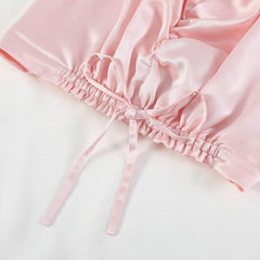 Silk Night Sleeping Cap with Ribbons