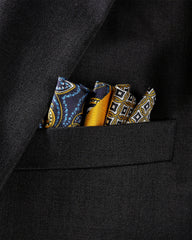 Golden Printed Patchwork Men's Classic Handkerchief