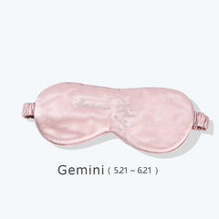 12 Constellation Pink Silk Sleep Mask 22 Momme