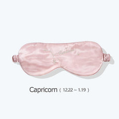 12 Constellation Pink Silk Sleep Mask 22 Momme