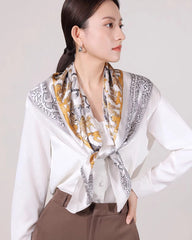 Animal Print Silk Scarf