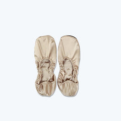 Ballet Style Comfortable 100% Silk Soft Shoes Slippers Champagne