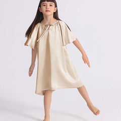 Bat-sleeved Nightdress for Girls Champagne