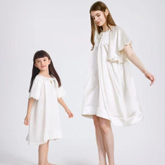 Bat-sleeved Nightdress for Girls Ivory