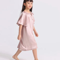 Bat-sleeved Nightdress for Girls Pink