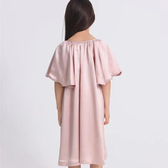 Bat-sleeved Nightdress for Girls Pink