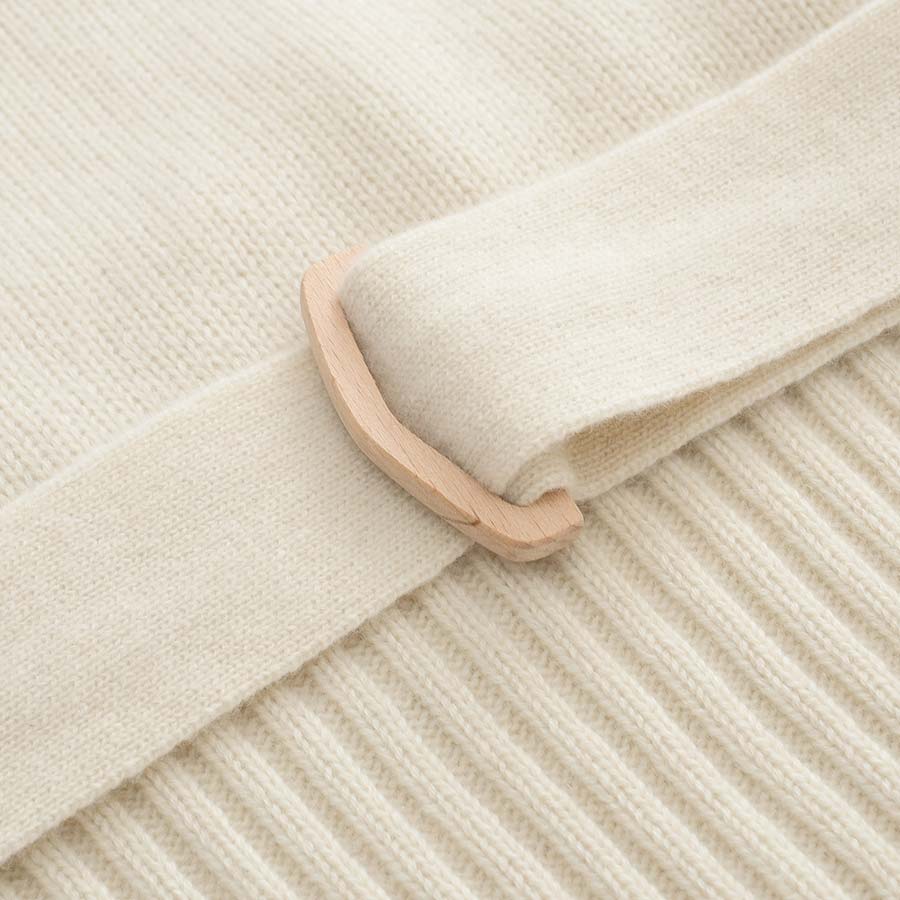 Belted Jumper Cashmere Sweater White