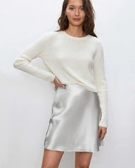 Bias Silk Slip Mini Skirt