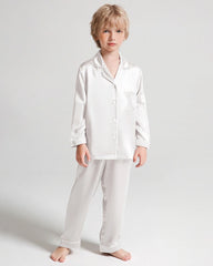 Boys Long Sleeve Silk Pajamas Set