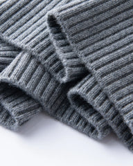 Cable Knit Half Zip Cashmere Sweater with Collar