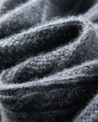 Cable Knit Half Zip Cashmere Sweater with Collar