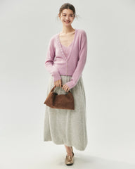 Cashmere Silk V-Neck Cardigan & Camisole