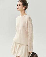 Cashmere Silk Boat Neck Sweater