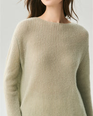 Cashmere Silk Boat Neck Sweater