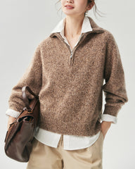 Cashmere Silk Saddle Shoulder Relaxed Sweater