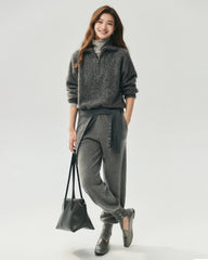 Cashmere Silk Saddle Shoulder Relaxed Sweater