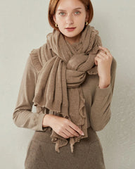 Cashmere Tippet Scarf Brown