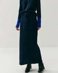 Cashmere Wool Long Straight Knit Skirt